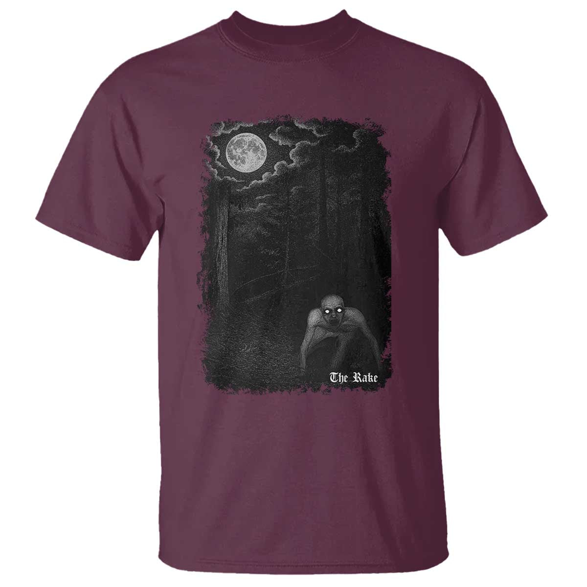 Rake Creepypasta T Shirt Cryptid Series Cryptozoology Gift Creepy Horror Halloween - Wonder Print Shop