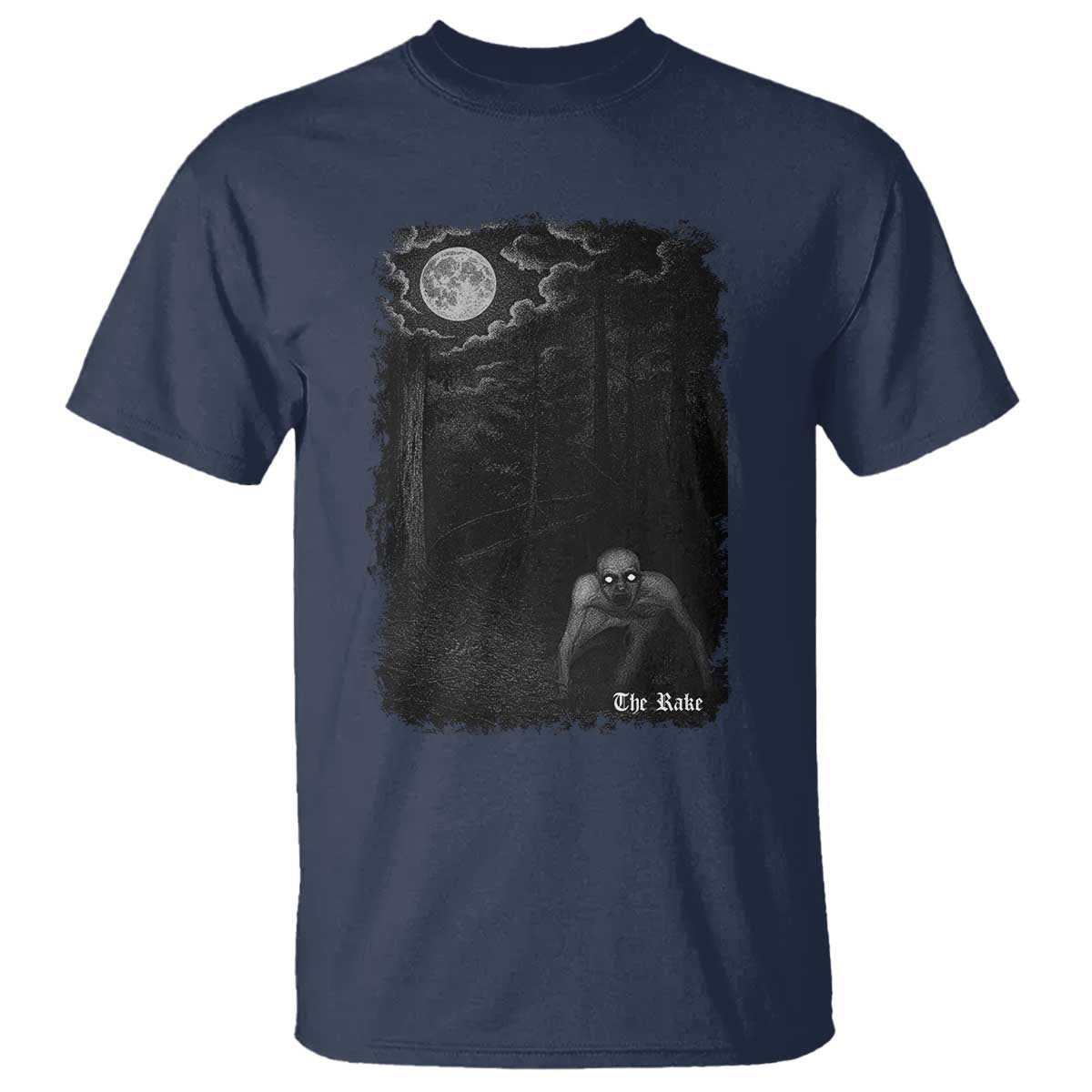 Rake Creepypasta T Shirt Cryptid Series Cryptozoology Gift Creepy Horror Halloween - Wonder Print Shop