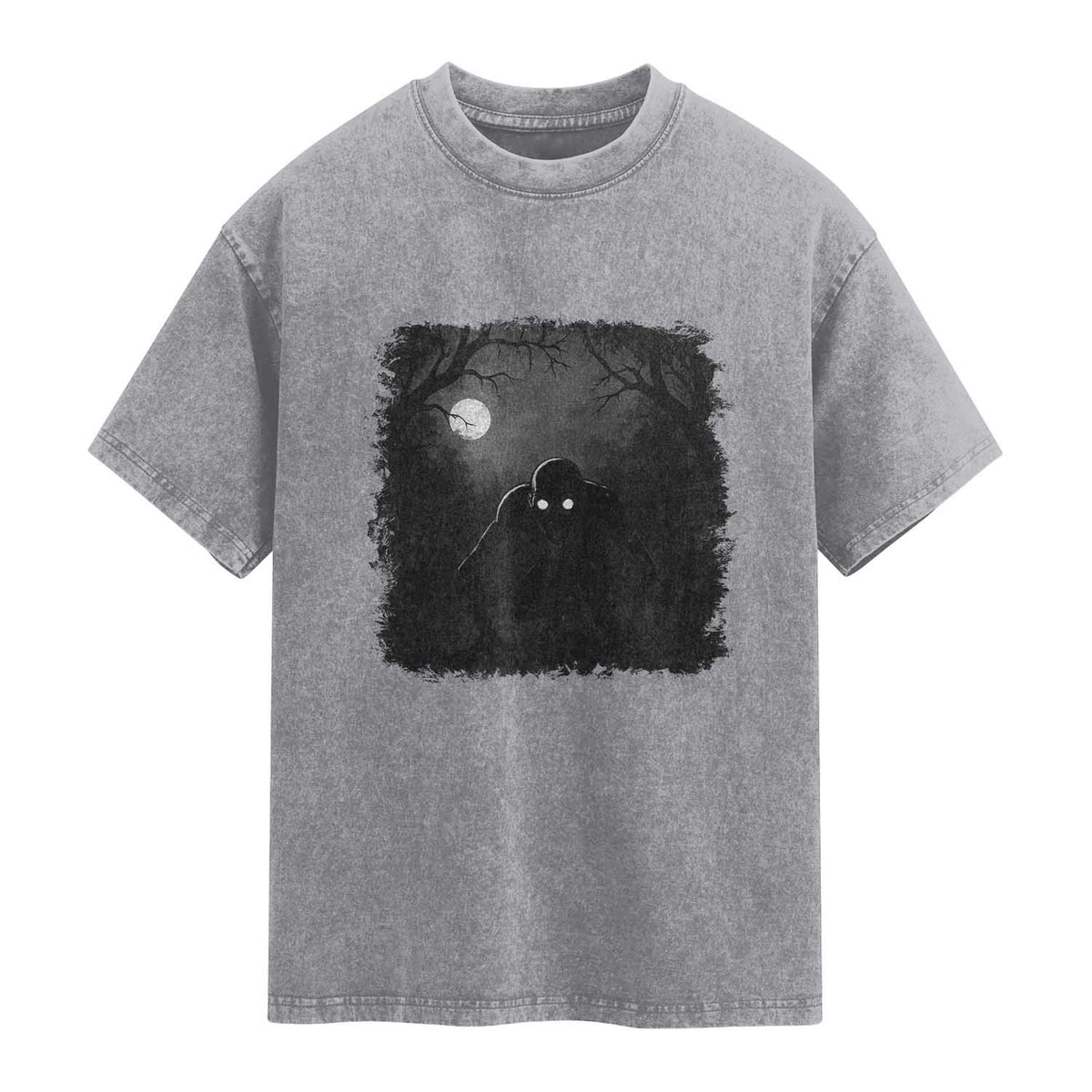 Rake Creepypasta Washed Cotton T-Shirt Creepy Cryptid Series Cryptozoology Gift Halloween