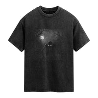 Rake Creepypasta Washed Cotton T-Shirt Creepy Cryptid Series Cryptozoology Gift Halloween