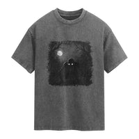 Rake Creepypasta Washed Cotton T-Shirt Creepy Cryptid Series Cryptozoology Gift Halloween