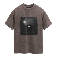 Rake Creepypasta Washed Cotton T-Shirt Creepy Cryptid Series Cryptozoology Gift Halloween