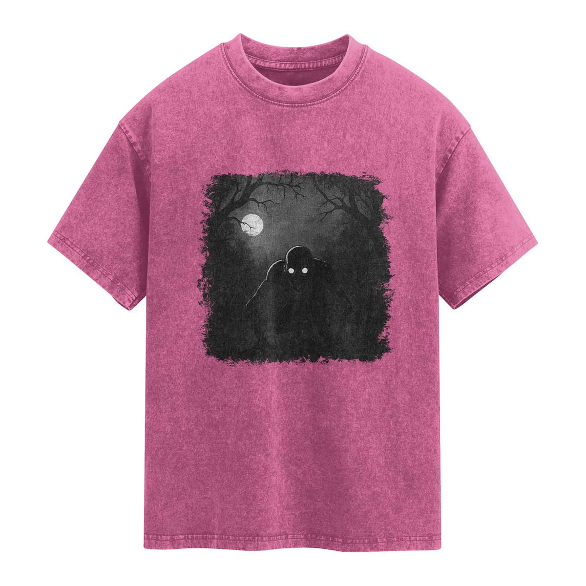 Rake Creepypasta Washed Cotton T-Shirt Creepy Cryptid Series Cryptozoology Gift Halloween