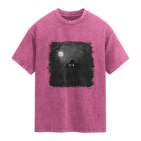 Rake Creepypasta Washed Cotton T-Shirt Creepy Cryptid Series Cryptozoology Gift Halloween