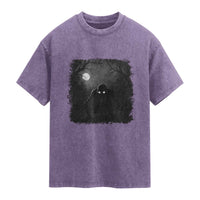 Rake Creepypasta Washed Cotton T-Shirt Creepy Cryptid Series Cryptozoology Gift Halloween
