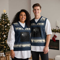 Rake Creepypasta V-Neck Knit Sweater Vest Creepy Cryptid Series Cryptozoology Gift Halloween - Wonder Print Shop