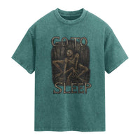 Rake Creepypasta Washed Cotton T-Shirt Creepy Cryptid Series Alt Goth Grunge Horror Aesthetic