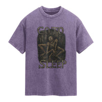 Rake Creepypasta Washed Cotton T-Shirt Creepy Cryptid Series Alt Goth Grunge Horror Aesthetic