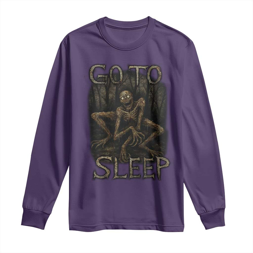 Rake Creepypasta Long Sleeve Shirt Creepy Cryptid Series Alt Goth Grunge Horror Aesthetic - Wonder Print Shop