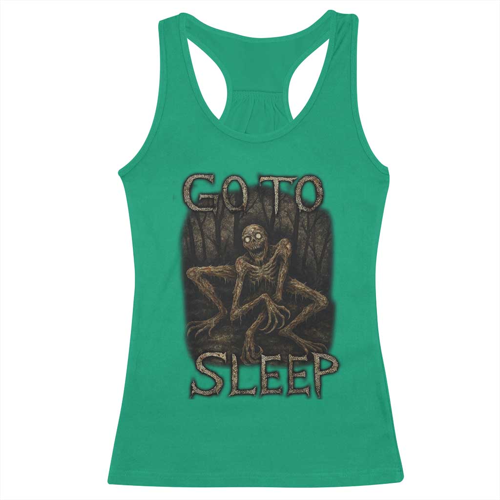 Rake Creepypasta Racerback Tank Top Creepy Cryptid Series Alt Goth Grunge Horror Aesthetic - Wonder Print Shop