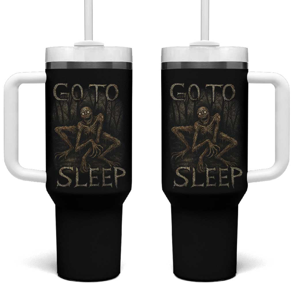 Rake Creepypasta Tumbler With Handle Creepy Cryptid Series Alt Goth Grunge Horror Aesthetic - Wonder Print Shop