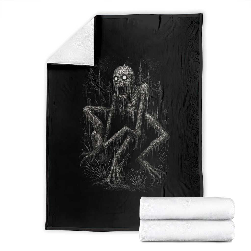 Creepy Rake Throw Blanket Creepypasta Cryptid Series Alt Goth Grunge Horror Aesthetic - Wonder Print Shop