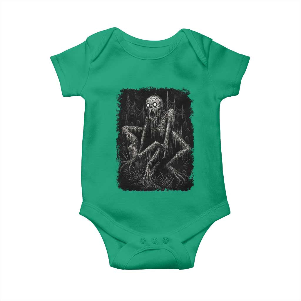 Creepy Rake Baby Onesie Creepypasta Cryptid Series Alt Goth Grunge Horror Aesthetic - Wonder Print Shop