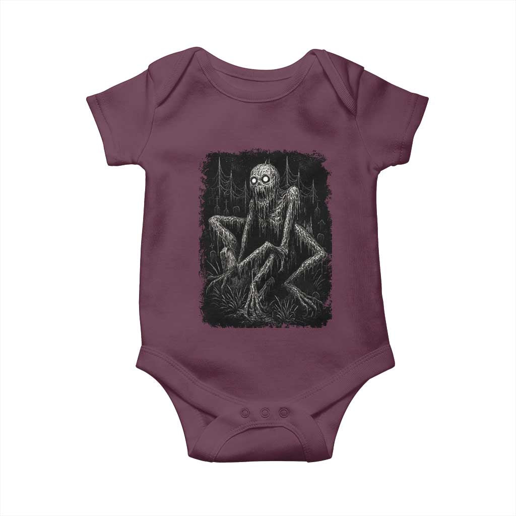 Creepy Rake Baby Onesie Creepypasta Cryptid Series Alt Goth Grunge Horror Aesthetic - Wonder Print Shop