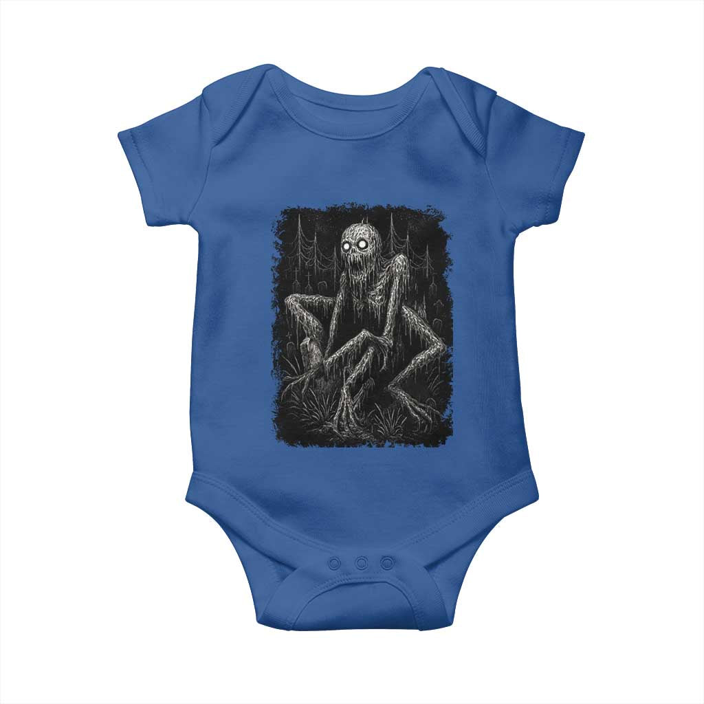 Creepy Rake Baby Onesie Creepypasta Cryptid Series Alt Goth Grunge Horror Aesthetic - Wonder Print Shop