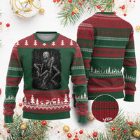 Creepy Rake Ugly Christmas Sweater Creepypasta Cryptid Series Alt Goth Grunge Horror Aesthetic - Wonder Print Shop