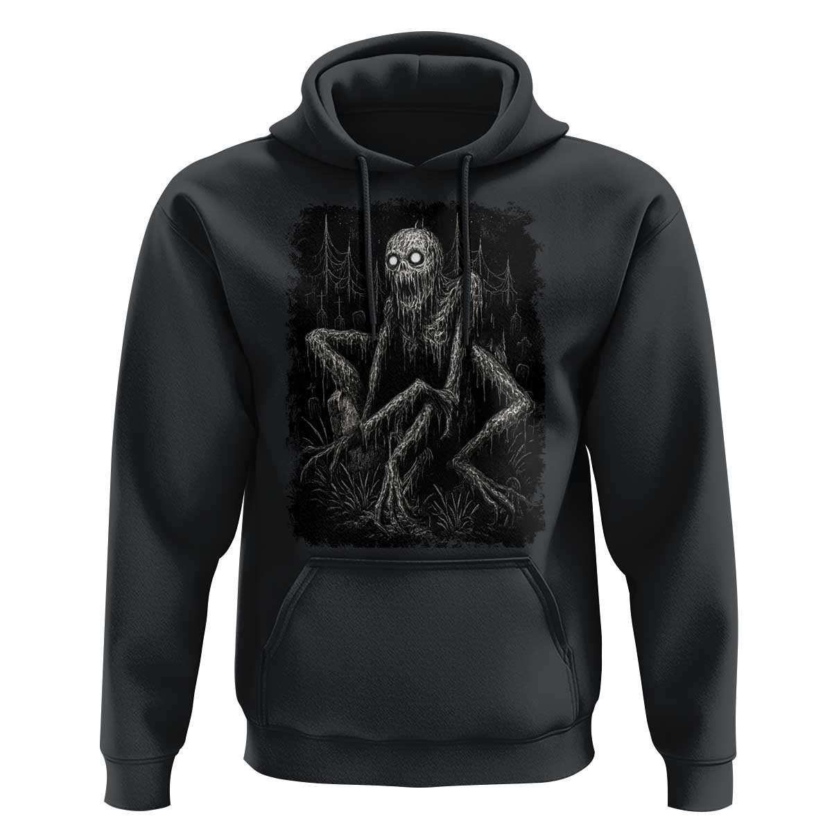 Creepy Rake Hoodie Creepypasta Cryptid Series Alt Goth Grunge Horror Aesthetic - Wonder Print Shop
