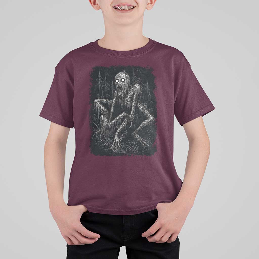 Creepy Rake T Shirt For Kid Creepypasta Cryptid Series Alt Goth Grunge Horror Aesthetic - Wonder Print Shop