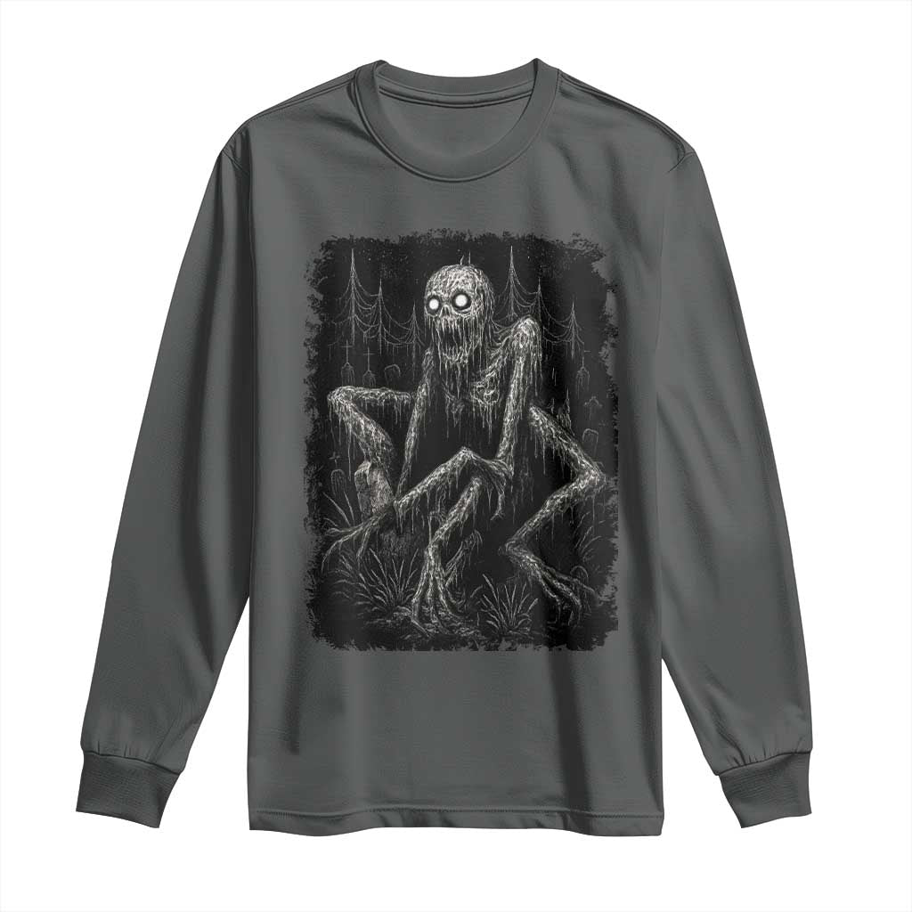 Creepy Rake Long Sleeve Shirt Creepypasta Cryptid Series Alt Goth Grunge Horror Aesthetic - Wonder Print Shop