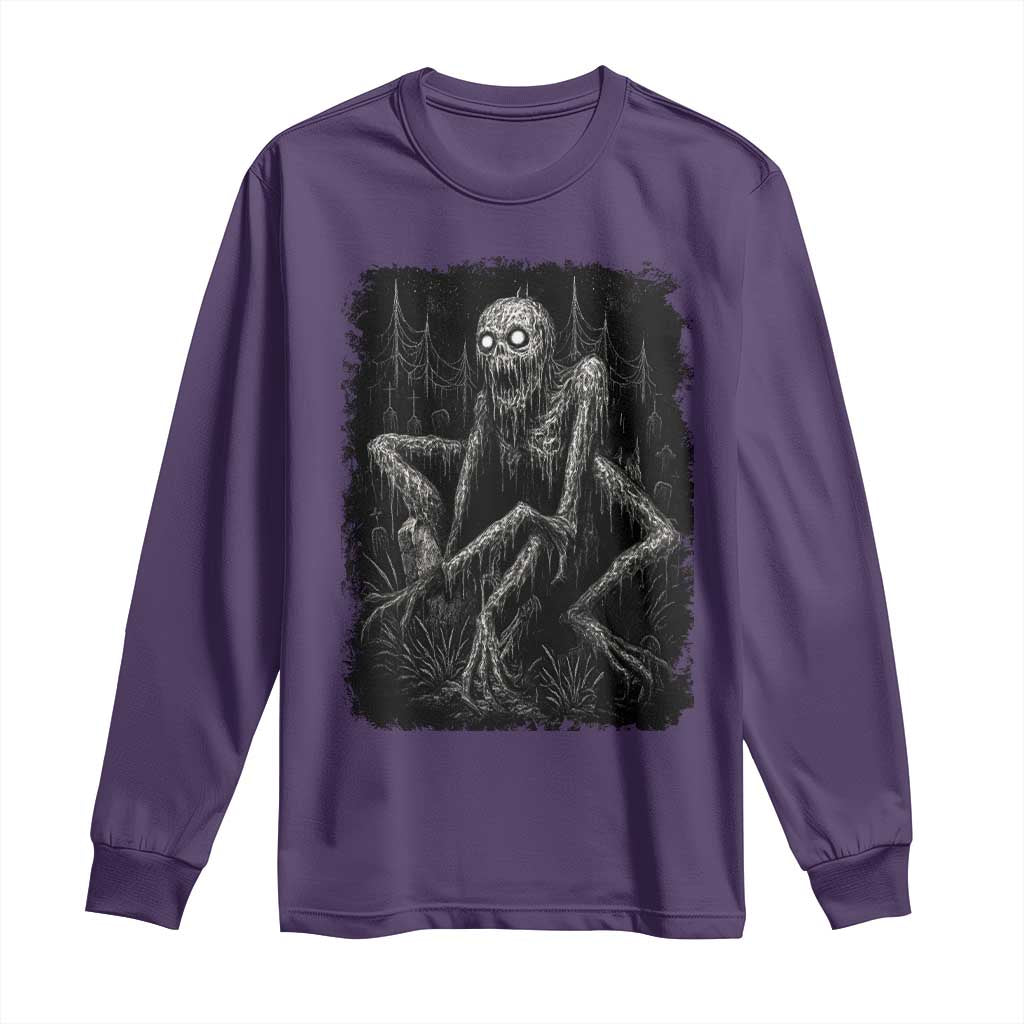 Creepy Rake Long Sleeve Shirt Creepypasta Cryptid Series Alt Goth Grunge Horror Aesthetic - Wonder Print Shop