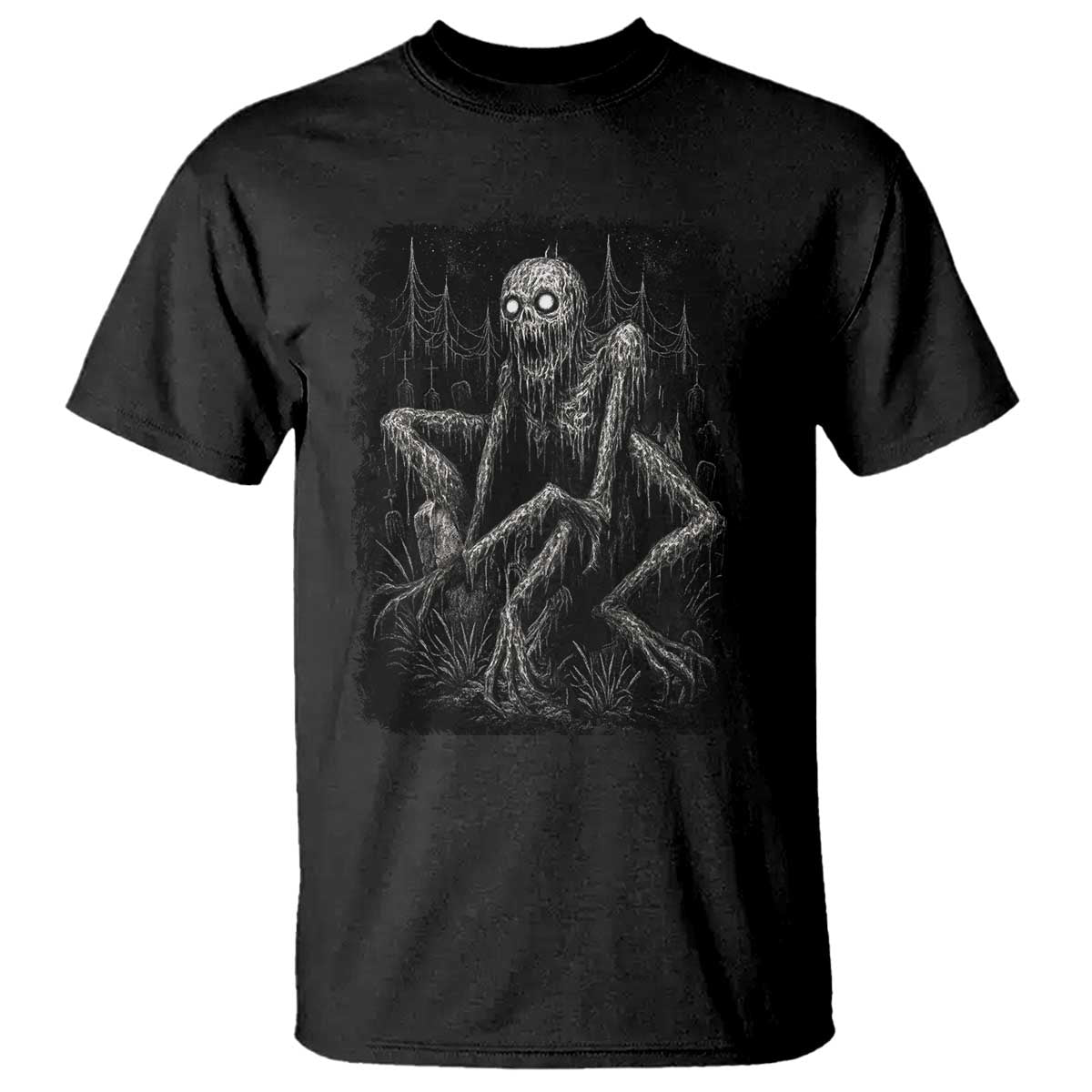 Creepy Rake T Shirt Creepypasta Cryptid Series Alt Goth Grunge Horror Aesthetic - Wonder Print Shop