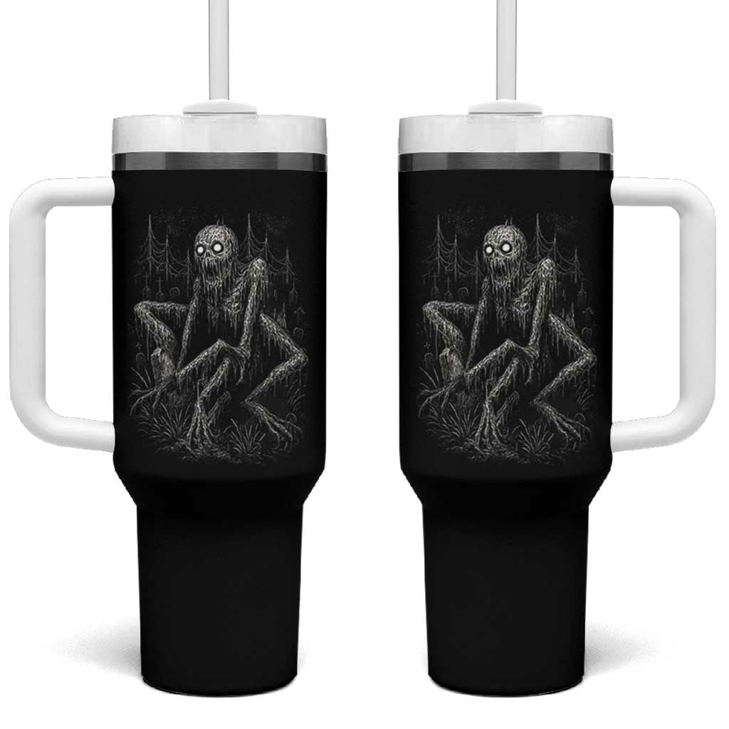Creepy Rake Tumbler With Handle Creepypasta Cryptid Series Alt Goth Grunge Horror Aesthetic - Wonder Print Shop
