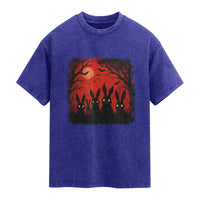 Rake Creepypasta Washed Cotton T-Shirt Creepy Cryptid Series Horror Goth Alt Alternative Art