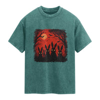 Rake Creepypasta Washed Cotton T-Shirt Creepy Cryptid Series Horror Goth Alt Alternative Art