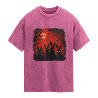 Rake Creepypasta Washed Cotton T-Shirt Creepy Cryptid Series Horror Goth Alt Alternative Art