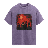 Rake Creepypasta Washed Cotton T-Shirt Creepy Cryptid Series Horror Goth Alt Alternative Art