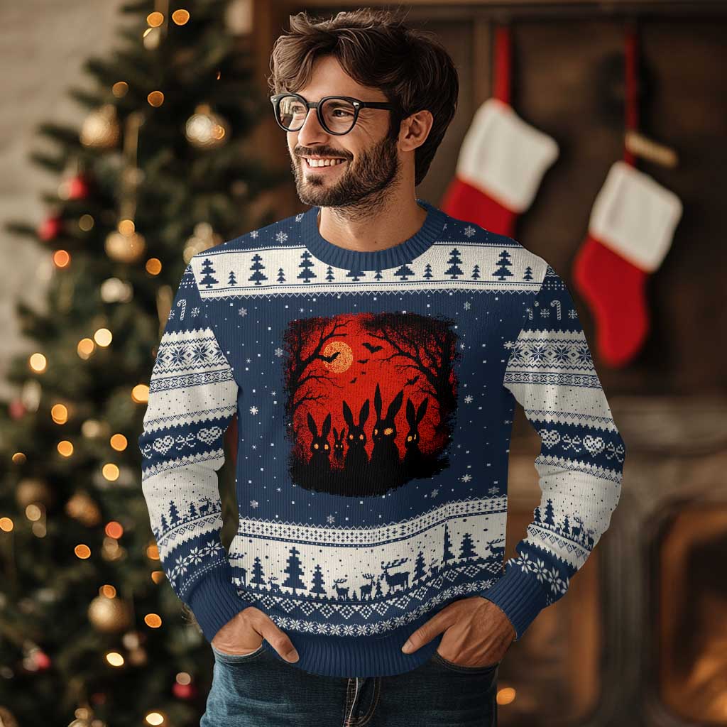 Rake Creepypasta Ugly Christmas Sweater Creepy Cryptid Series Horror Goth Alt Alternative Art - Wonder Print Shop