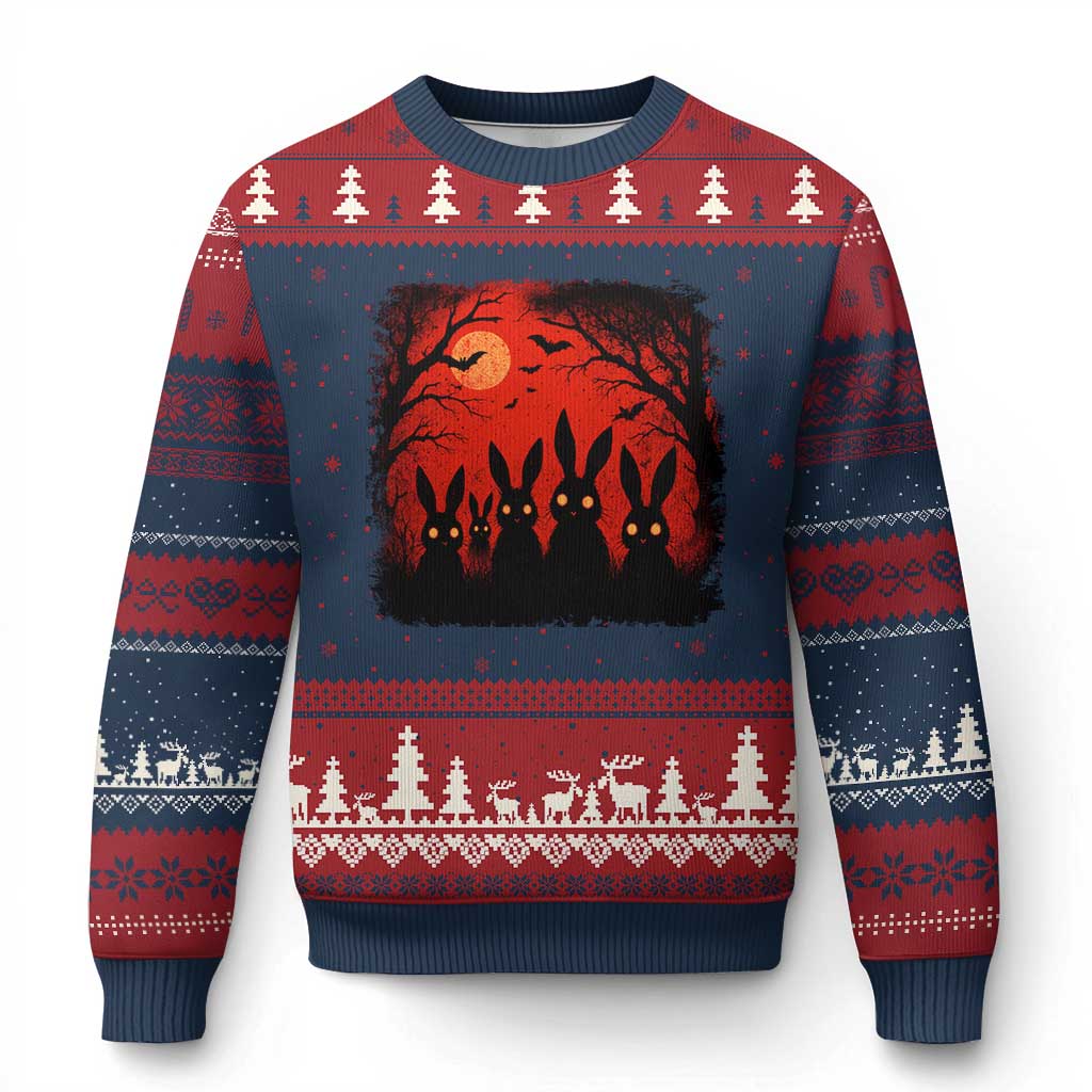Rake Creepypasta Ugly Christmas Sweater Creepy Cryptid Series Horror Goth Alt Alternative Art - Wonder Print Shop