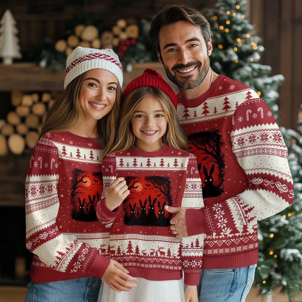 Rake Creepypasta Ugly Christmas Sweater Creepy Cryptid Series Horror Goth Alt Alternative Art - Wonder Print Shop