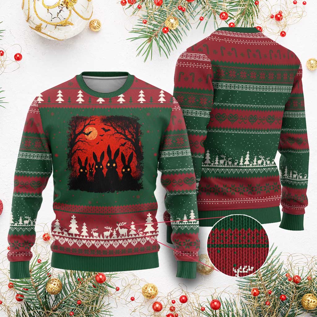 Rake Creepypasta Ugly Christmas Sweater Creepy Cryptid Series Horror Goth Alt Alternative Art - Wonder Print Shop