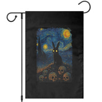 Creepy Cute Bunny Rabbits Garden Flag Alt Goth Grunge Dark Horror Starry Night Van Gogh Aesthetic