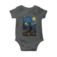 Creepy Cute Bunny Rabbits Baby Onesie Alt Goth Grunge Dark Horror Starry Night Van Gogh Aesthetic
