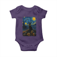 Creepy Cute Bunny Rabbits Baby Onesie Alt Goth Grunge Dark Horror Starry Night Van Gogh Aesthetic