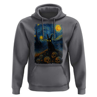 Creepy Cute Bunny Rabbits Hoodie Alt Goth Grunge Dark Horror Starry Night Van Gogh Aesthetic