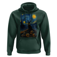 Creepy Cute Bunny Rabbits Hoodie Alt Goth Grunge Dark Horror Starry Night Van Gogh Aesthetic