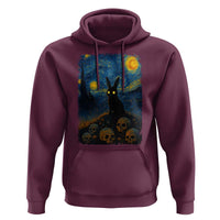 Creepy Cute Bunny Rabbits Hoodie Alt Goth Grunge Dark Horror Starry Night Van Gogh Aesthetic