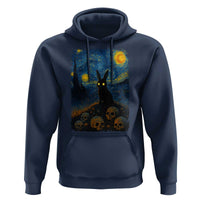 Creepy Cute Bunny Rabbits Hoodie Alt Goth Grunge Dark Horror Starry Night Van Gogh Aesthetic