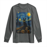 Creepy Cute Bunny Rabbits Long Sleeve Shirt Alt Goth Grunge Dark Horror Starry Night Van Gogh Aesthetic