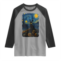 Creepy Cute Bunny Rabbits Raglan Shirt Alt Goth Grunge Dark Horror Starry Night Van Gogh Aesthetic