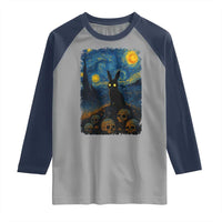 Creepy Cute Bunny Rabbits Raglan Shirt Alt Goth Grunge Dark Horror Starry Night Van Gogh Aesthetic