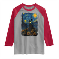 Creepy Cute Bunny Rabbits Raglan Shirt Alt Goth Grunge Dark Horror Starry Night Van Gogh Aesthetic