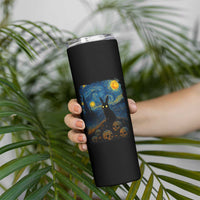 Creepy Cute Bunny Rabbits Skinny Tumbler Alt Goth Grunge Dark Horror Starry Night Van Gogh Aesthetic