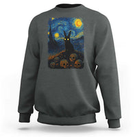 Creepy Cute Bunny Rabbits Sweatshirt Alt Goth Grunge Dark Horror Starry Night Van Gogh Aesthetic