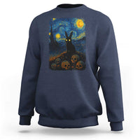 Creepy Cute Bunny Rabbits Sweatshirt Alt Goth Grunge Dark Horror Starry Night Van Gogh Aesthetic