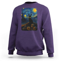 Creepy Cute Bunny Rabbits Sweatshirt Alt Goth Grunge Dark Horror Starry Night Van Gogh Aesthetic
