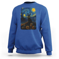 Creepy Cute Bunny Rabbits Sweatshirt Alt Goth Grunge Dark Horror Starry Night Van Gogh Aesthetic